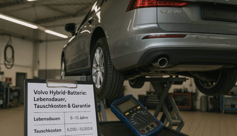 Volvo PHEV mit geöffneter Ladebuchse – Hochvoltbatterie, Service & Pflege